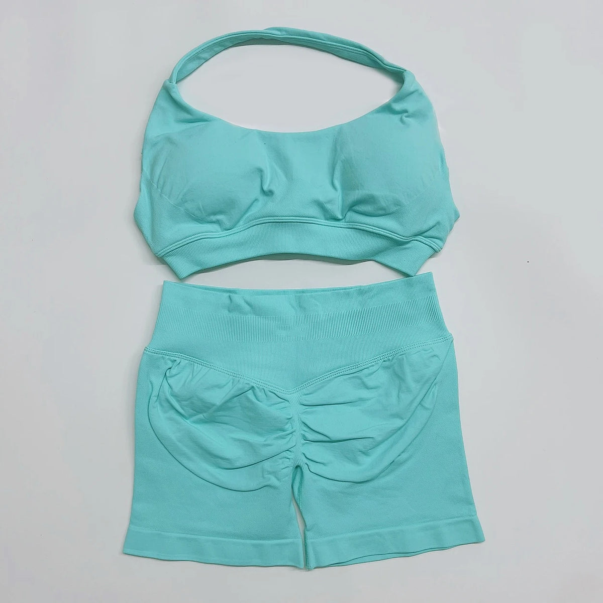 Women's Halter Bra And Shorts Yoga Set For Workout Outfits