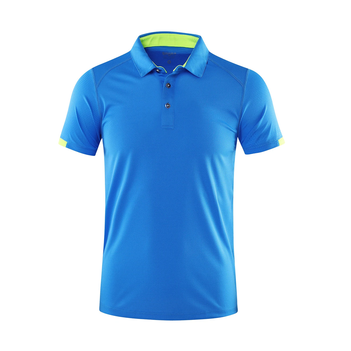 Solid Short Sleeve Collared Golf Polo Shirt with Button Placket