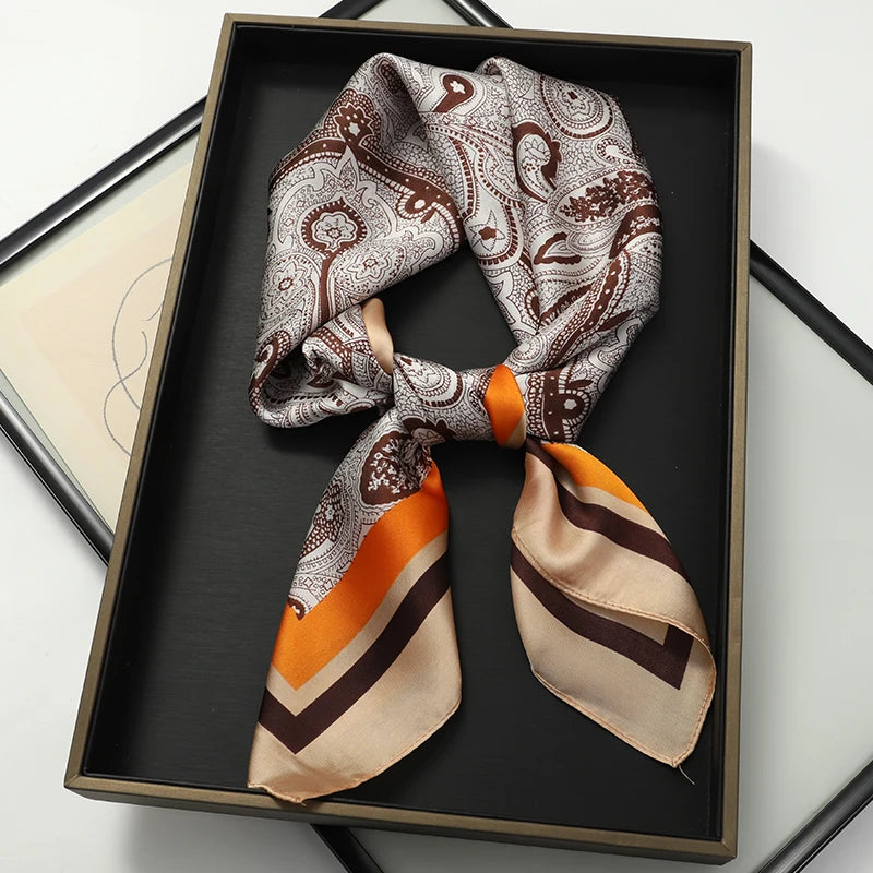 Floral Print Large Square Scarf for Draped Wrap Styling