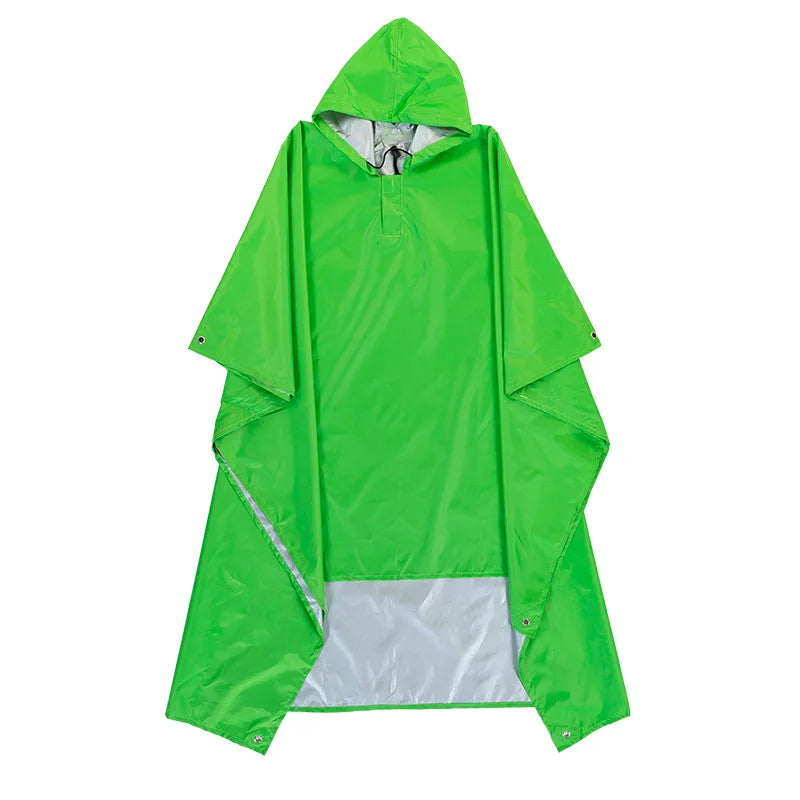 Camouflage Hooded Poncho for Layering over Tops and Dresses