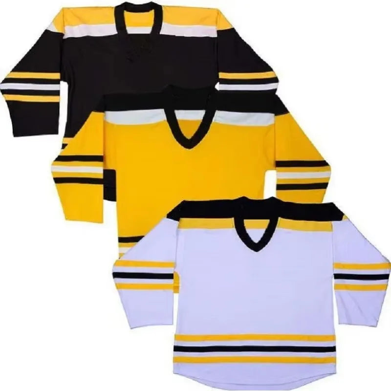 Plain Striped Hockey Practice Long Sleeve Jersey For Sports Outfits