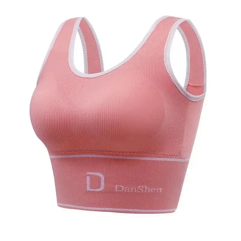 Women's Wide Strap Cropped Sports Sports Bra For Workout Outfits