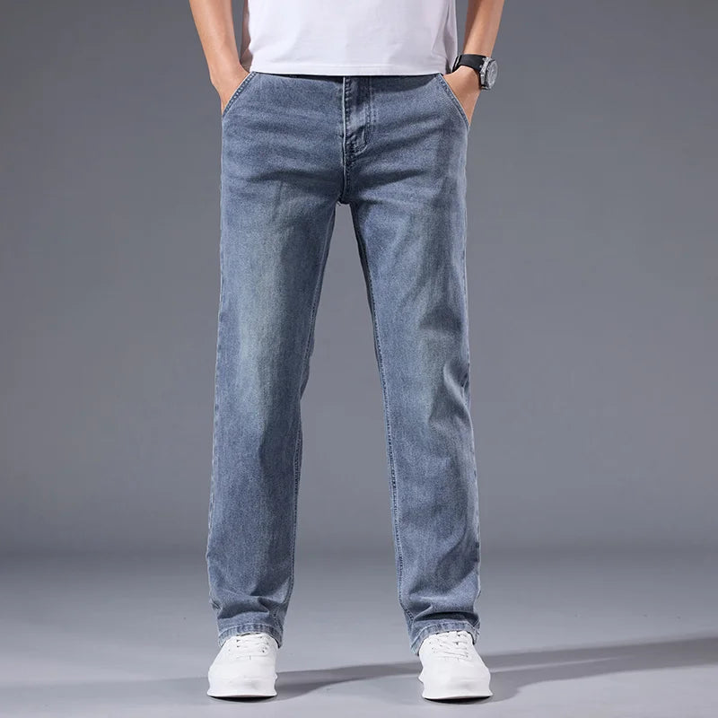 Men's Straight Leg Denim Jeans for Casual Everyday Wear