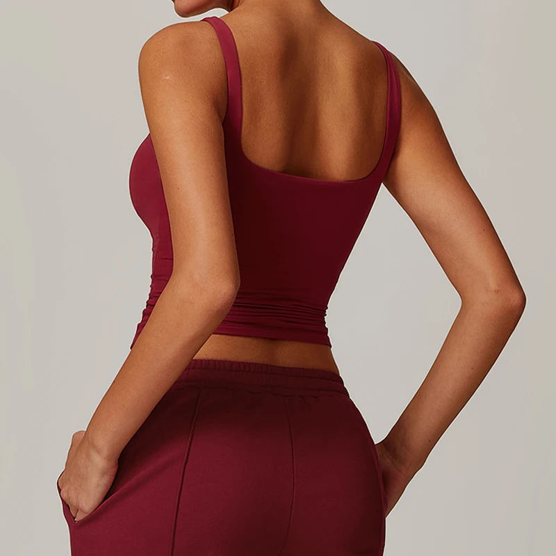 Women's Square Neck Fitted Tank Top