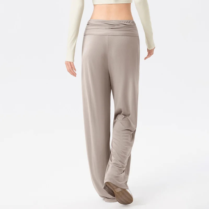 Women's Drawstring Waist Wide Leg Pants for Casual Activewear Outfits