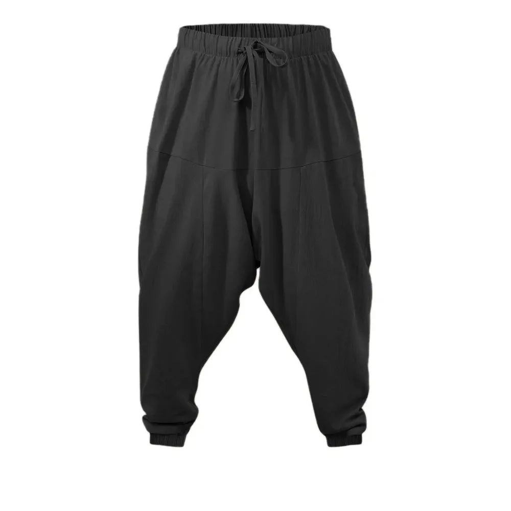 Men's Elastic Waist Loose Fit Casual Pants For Everyday Wear