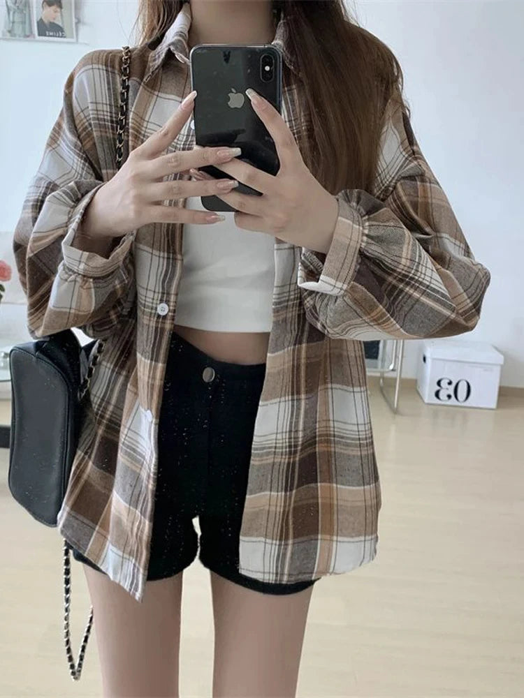 Women's Checked Long Sleeve Shirt