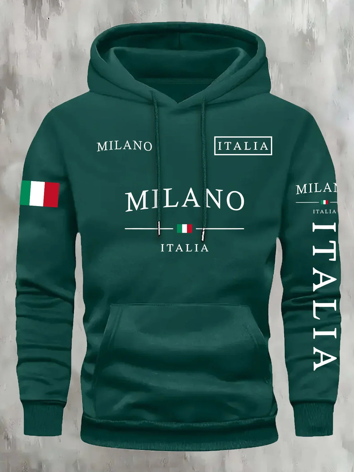 Italia Milano Letter-Print Long-Sleeve Crewneck Sweatshirt