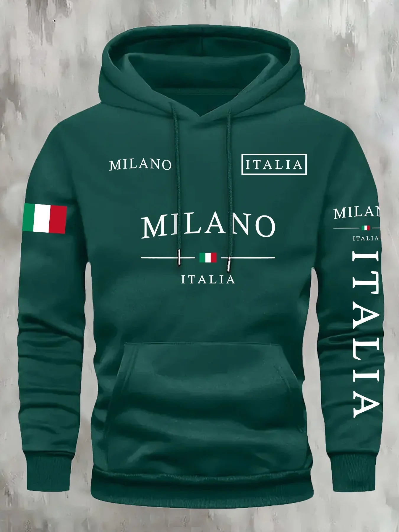 Italia Milano Letter-Print Long-Sleeve Crewneck Sweatshirt