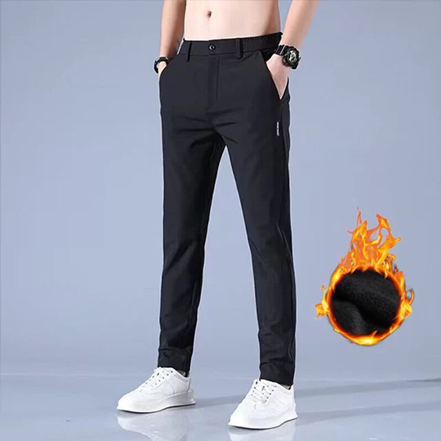 Men's Zip Fly Slim Fit Casual Pants For Everyday Wear