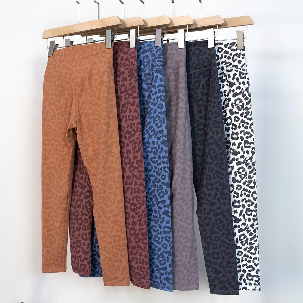 Women's Leopard Print Full Length Leggings For Workout Outfits