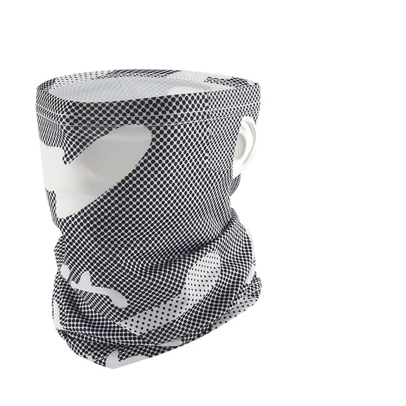 Patterned Tube Neck Gaiter Scarf with Face Coverage