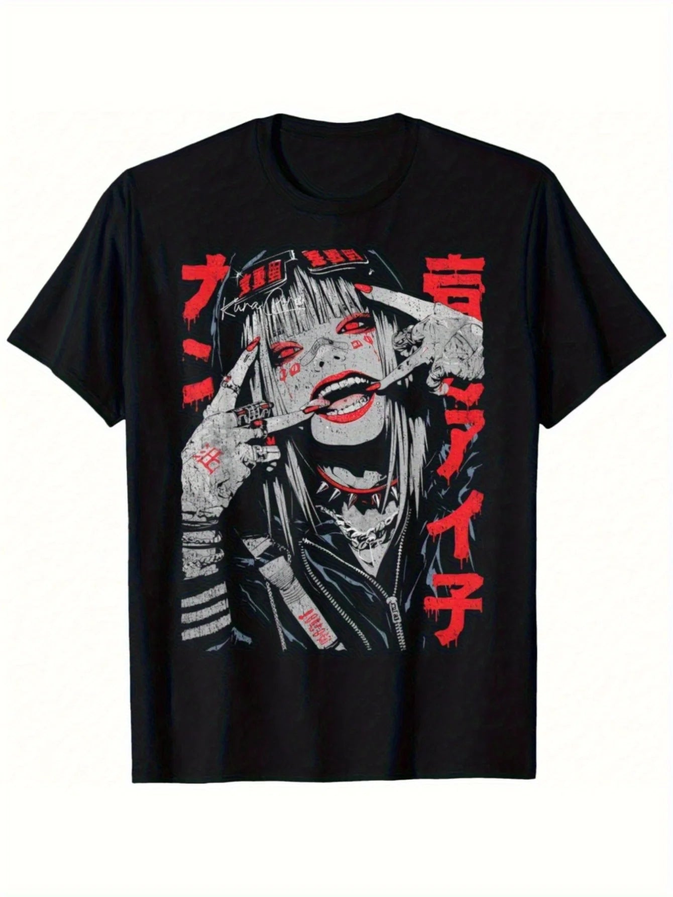 Cyberpunk Graphic Oversized Cotton Streetwear T Shirt