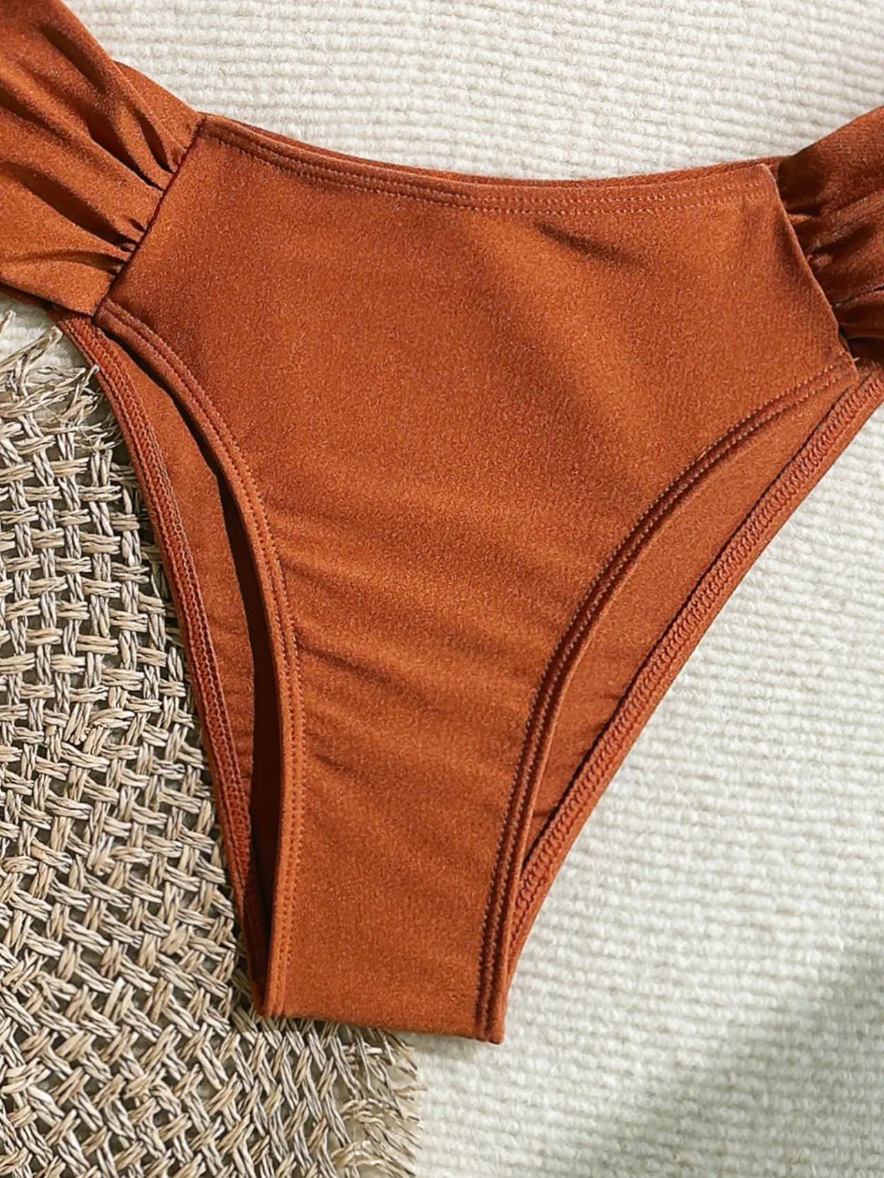 Pleated High Waist Bikini