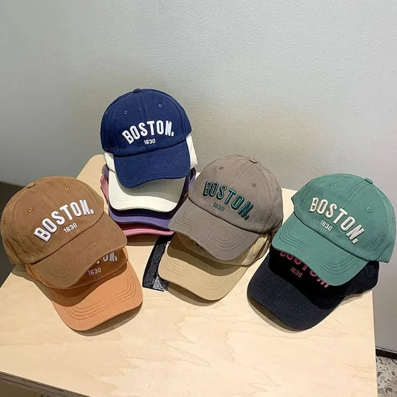Children's Letter Embroidered Baseball Cap with Adjustable Back