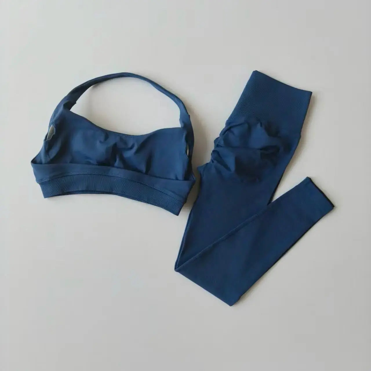 Women's Cross Back Bra And Flared Pants Yoga Set