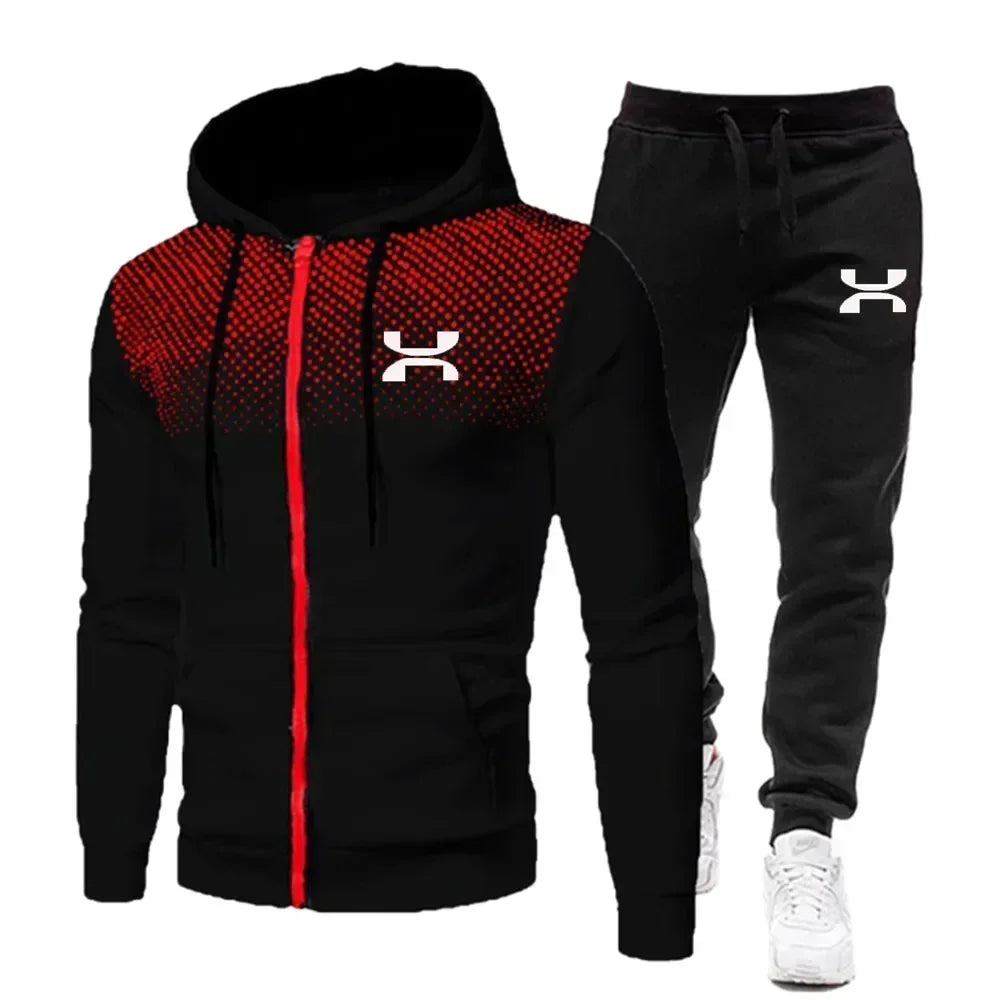 Long Sleeve Sports Sweatshirt and Jogger Pants Tracksuit Set