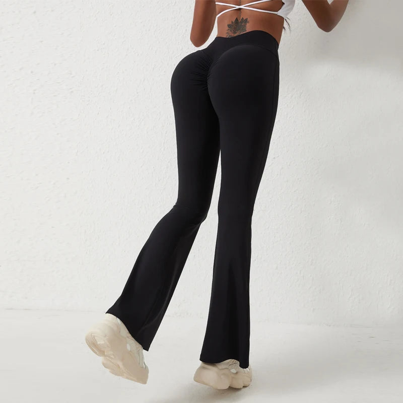Women's High Waist Flared Leggings For Workout Outfits
