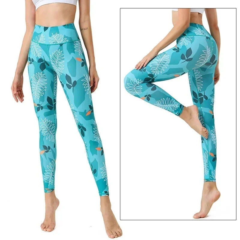Women's Printed High-Waist Workout Leggings
