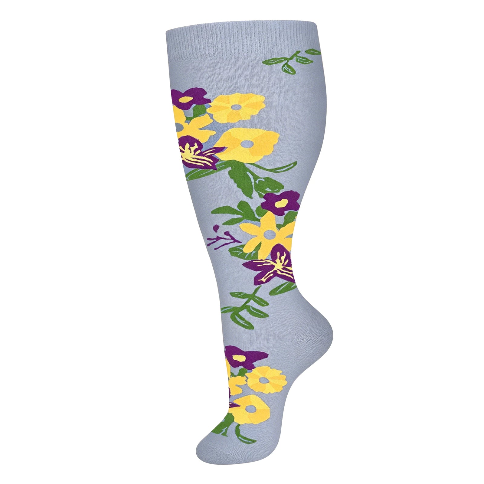 Plus Size Knee High Compression Socks with Pattern Options