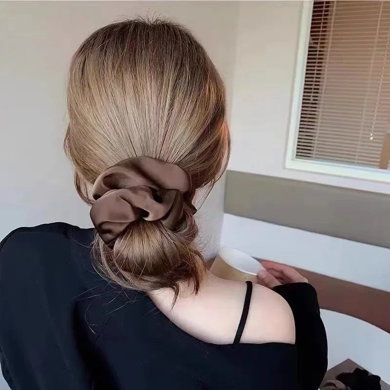 Fabric Scrunchie Elastic Hair Band for Ponytail and Bun Styling