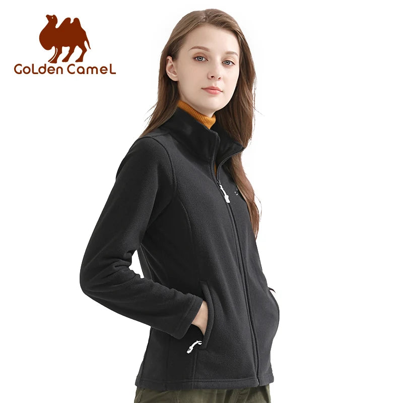 Long Sleeve Full Zip Fleece Outdoor Jacket with Pockets
