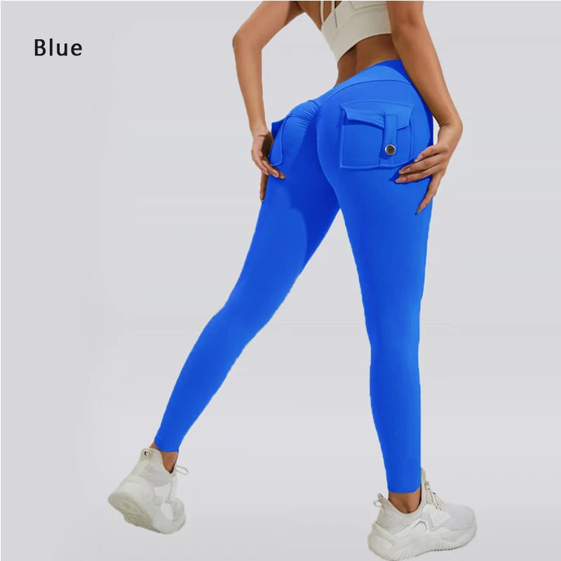 Women's Back Pocket Full Length Leggings For Workout Outfits