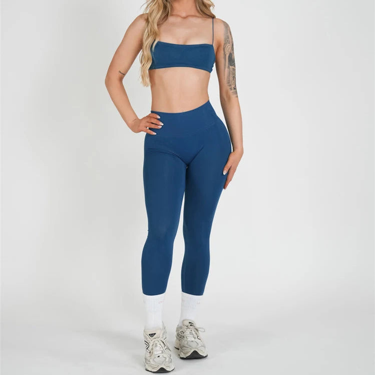 Women's Variable Sleeve Top And Bottoms Yoga Set