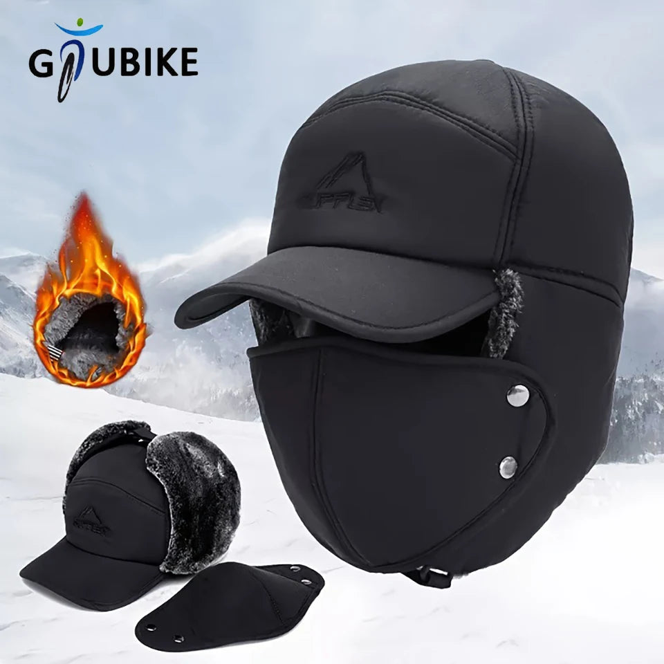 Ear Flap Cap with Detachable Lower Face Cover