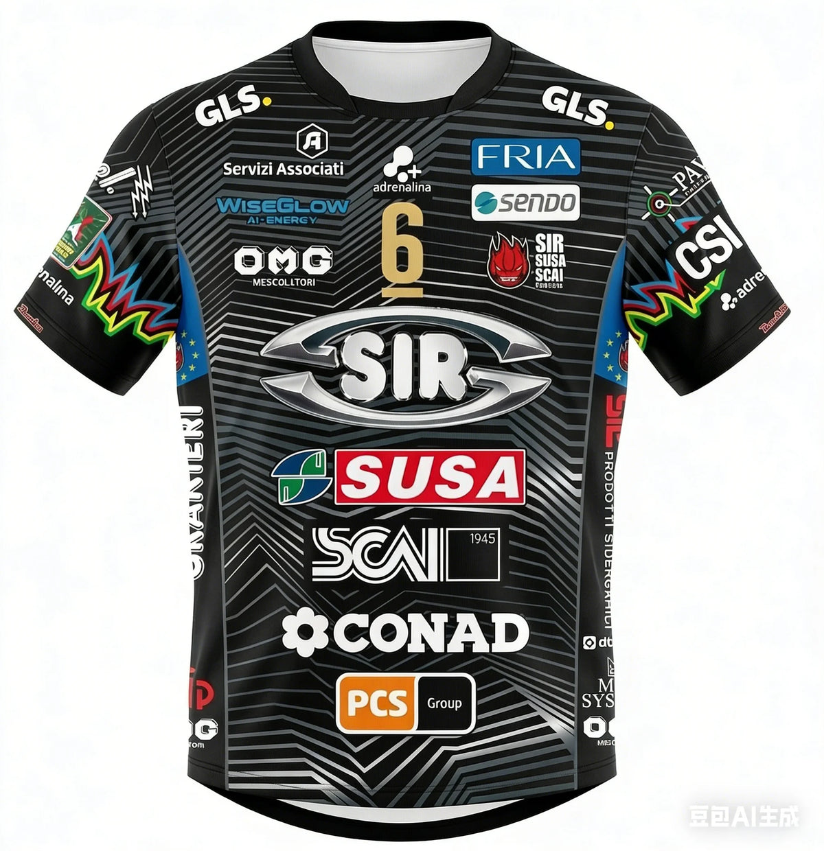 Perugia Number Fourteen Volleyball Short Sleeve Jersey For Sports Outfits