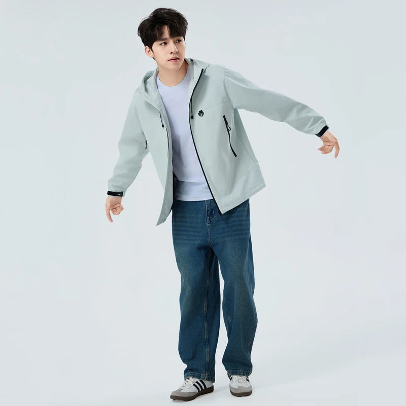 Unisex Waterproof Oil-Resistant Hiking Jacket for Camping