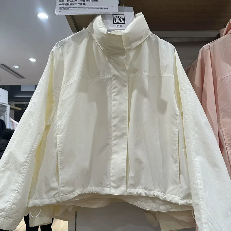 Women's Hooded Button-Front Outdoor Jacket