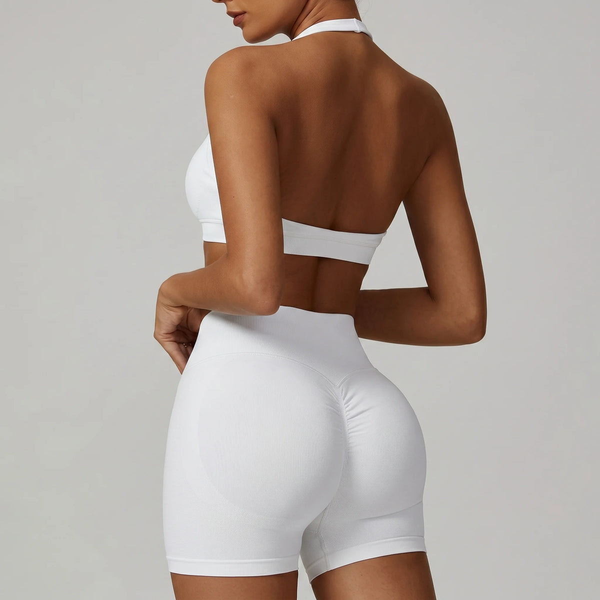 Women's Halter Bra And Shorts Yoga Set For Workout Outfits