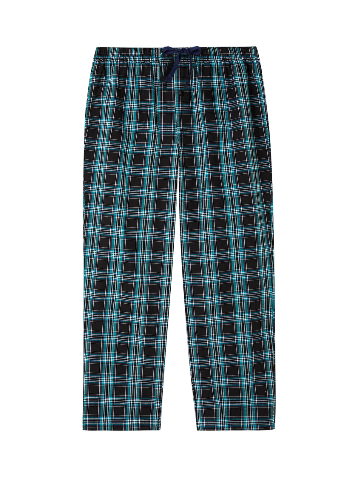 Men's Plaid Elastic Waist Straight Leg Lounge Pajama Pants
