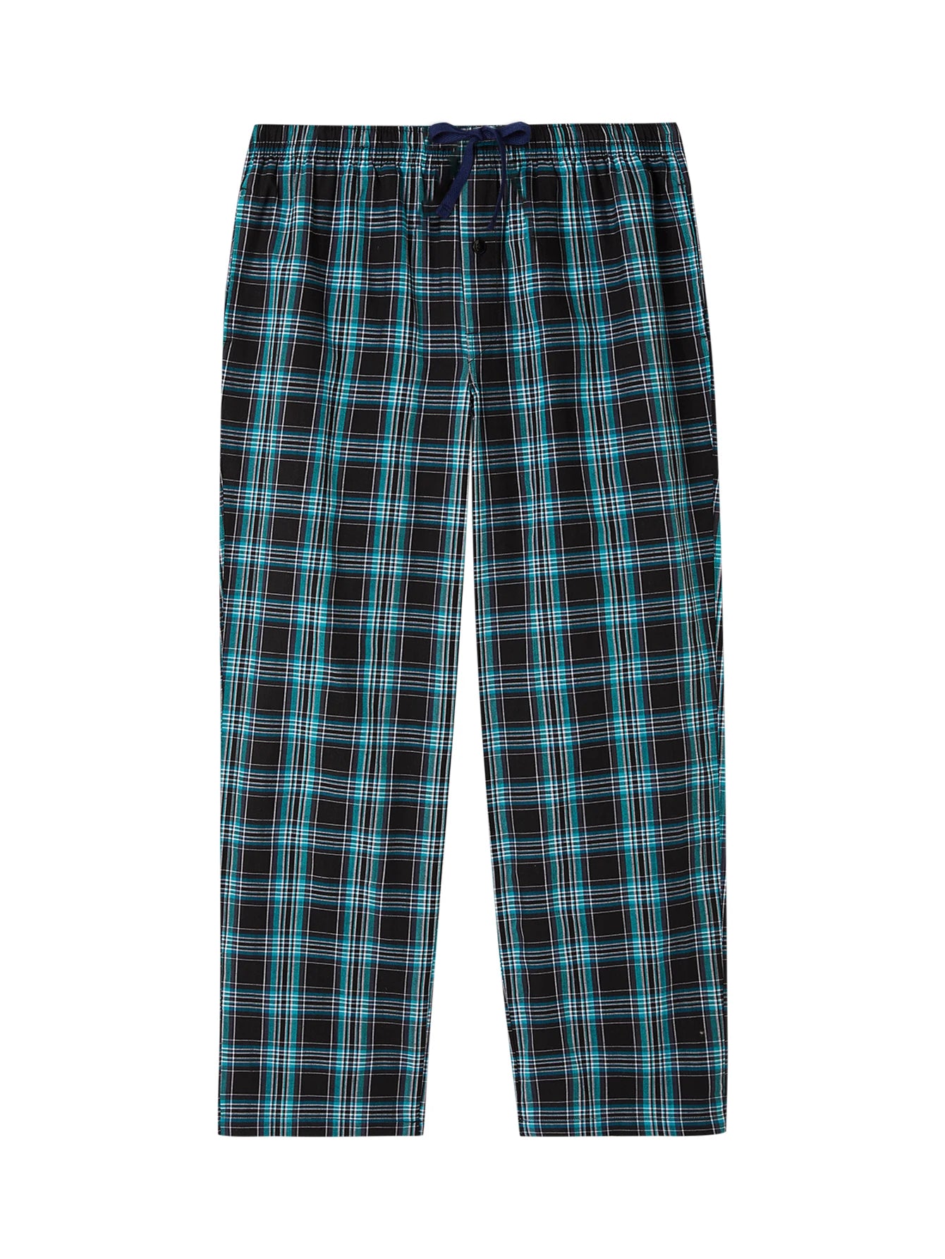 Men's Plaid Elastic Waist Straight Leg Lounge Pajama Pants