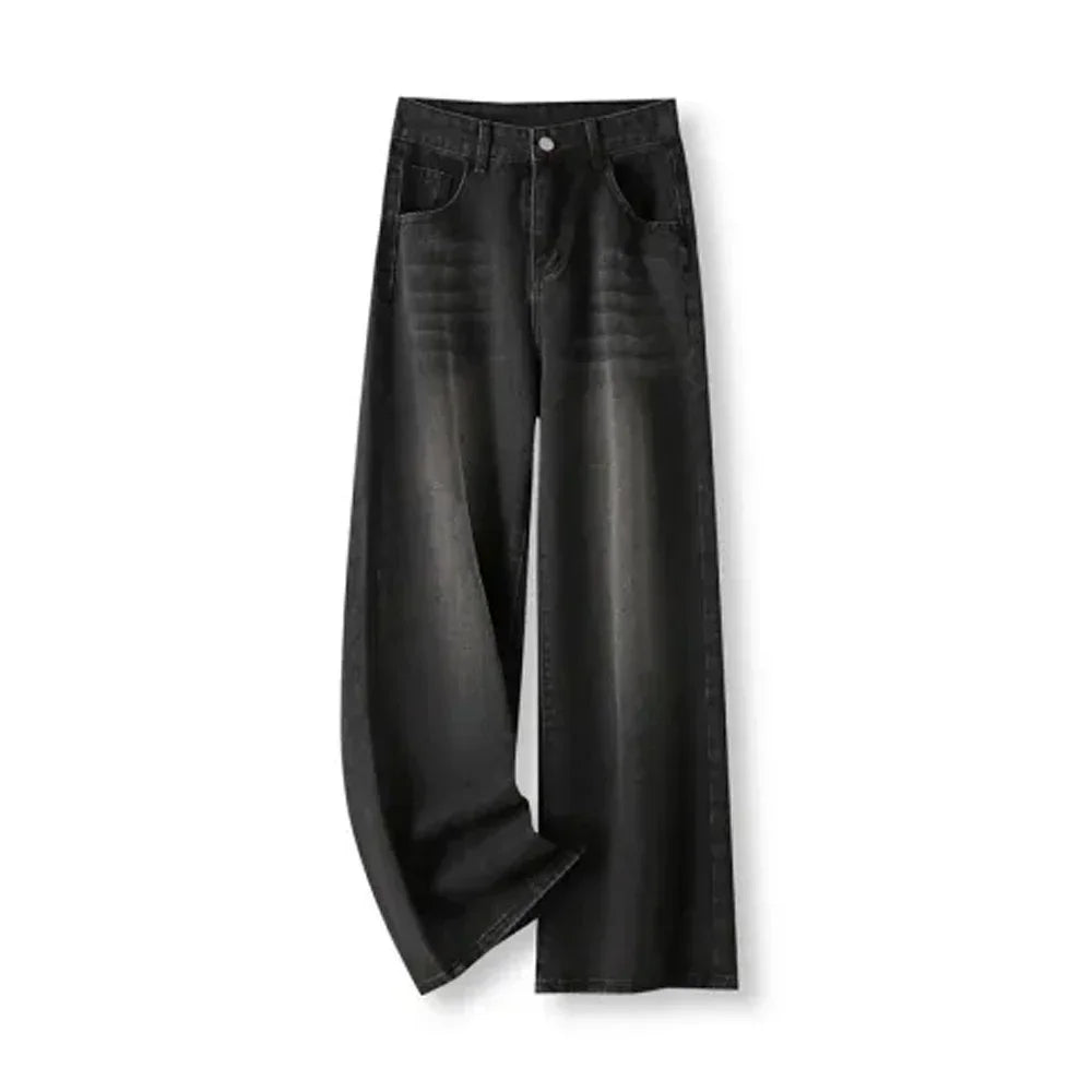 Women's Black Wide Flared Leg Denim Jeans For Everyday Outfits