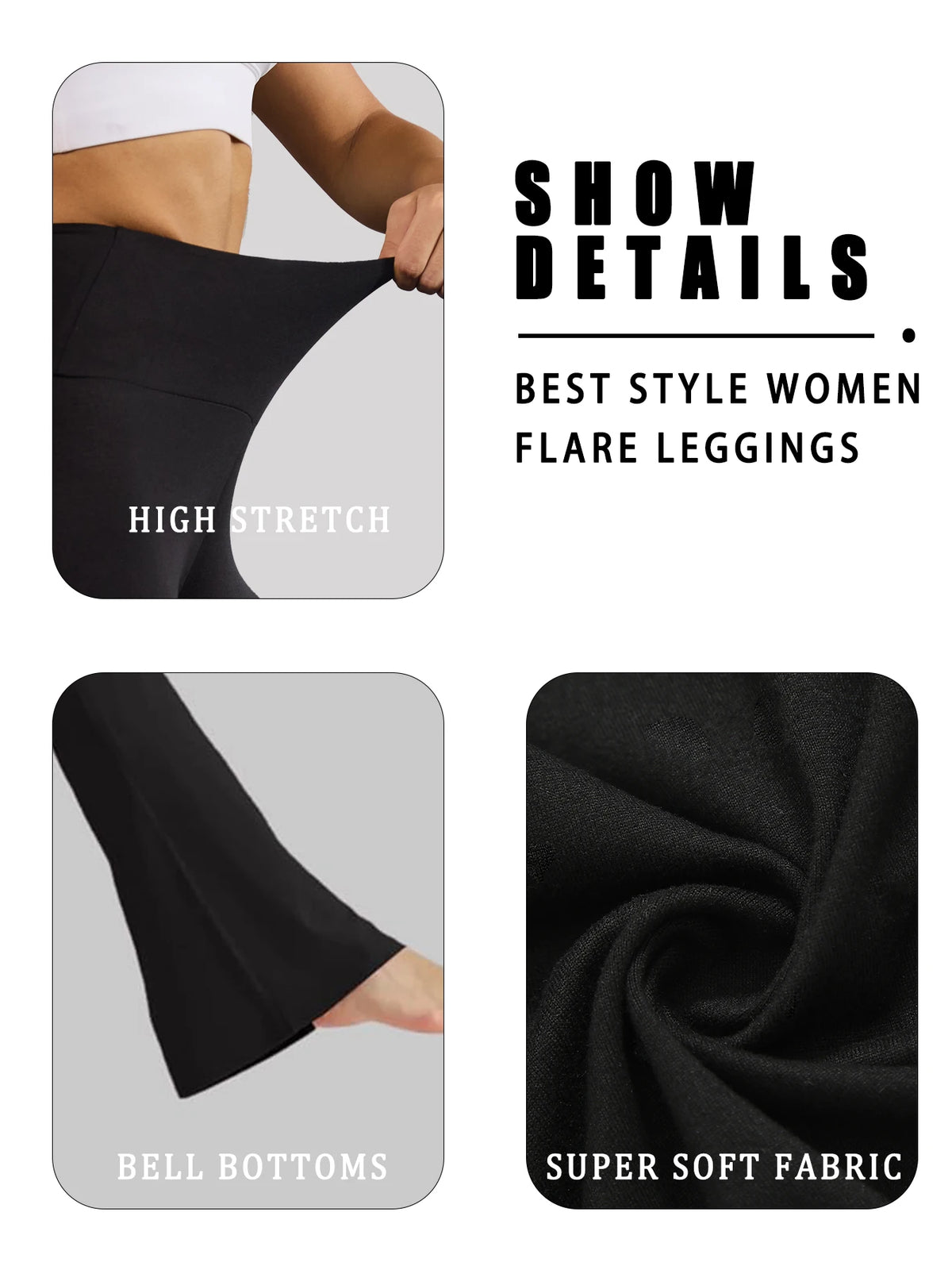 Women's High Waist Flared Leggings For Workout Outfits