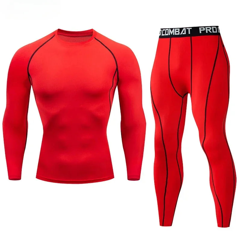 Men's Fitted Training Top and Leggings Set