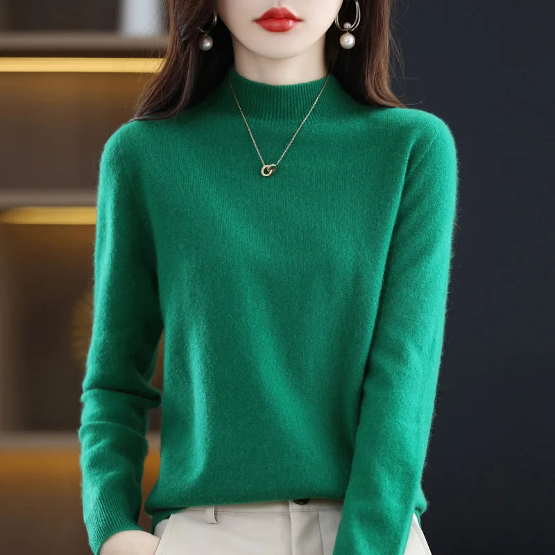 Women's Raised Rib Long Sleeve Knit Sweater Casual Knit Layer