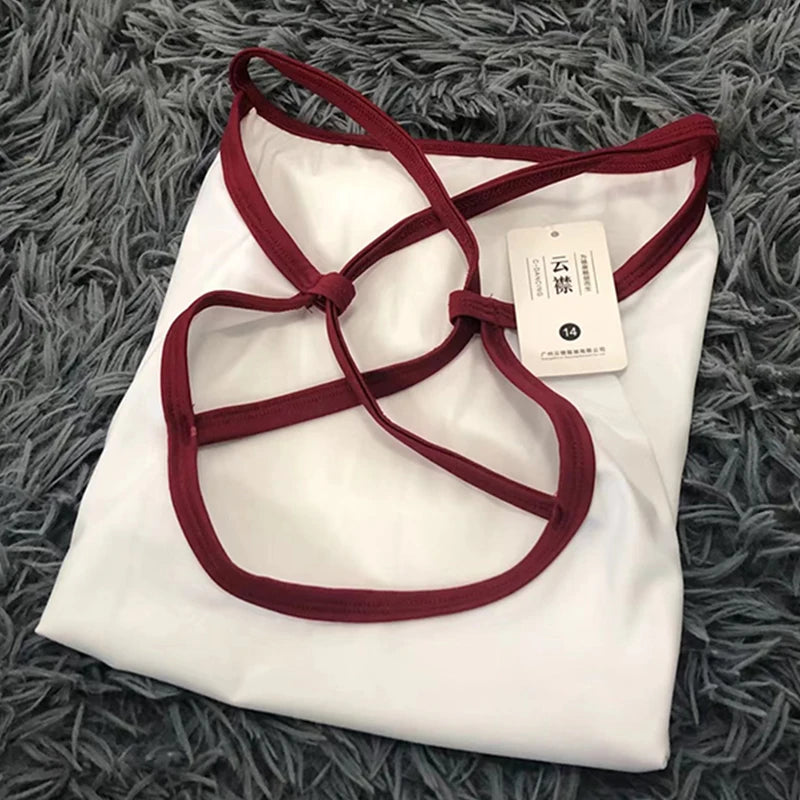 Cross Back Camisole Ballet Leotard with Contrast Straps and Mixed Sizes
