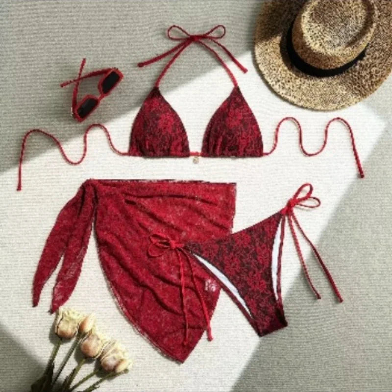 Halter Bikini with Matching Skirt
