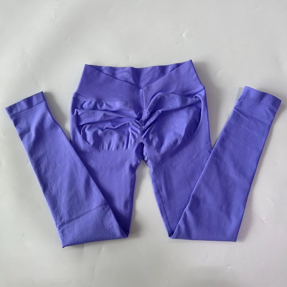 Women's Scrunch V Back Full Length Leggings For Workout Outfits