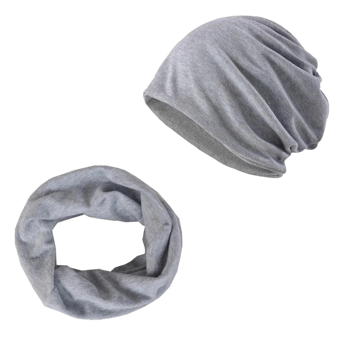 Solid Slouchy Knit Beanie with Soft Drape Shape