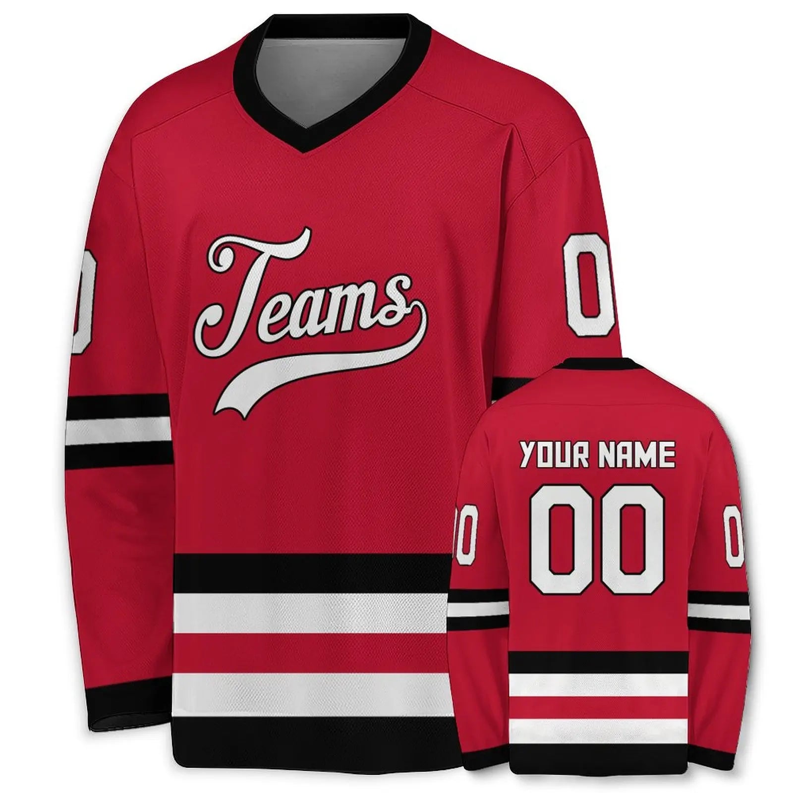 Striped Number Design Long Sleeve Jersey For Sports Outfits