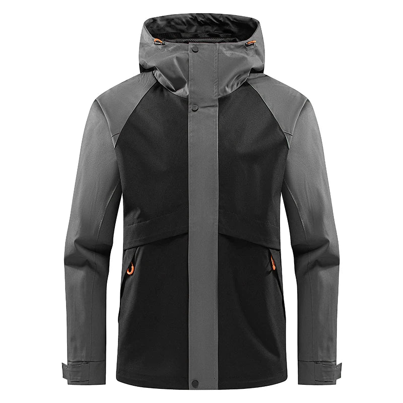 Hooded Color-Block Windbreaker Jacket for Hiking and Everyday Outdoor Wear