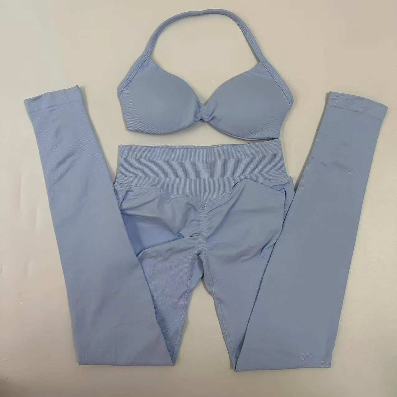 Women's Strappy Bra And Leggings Yoga Set For Workout Outfits