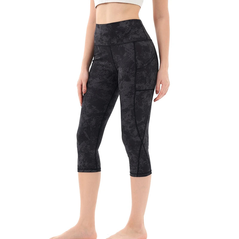 Women's Side Pocket Capri Leggings For Workout Outfits
