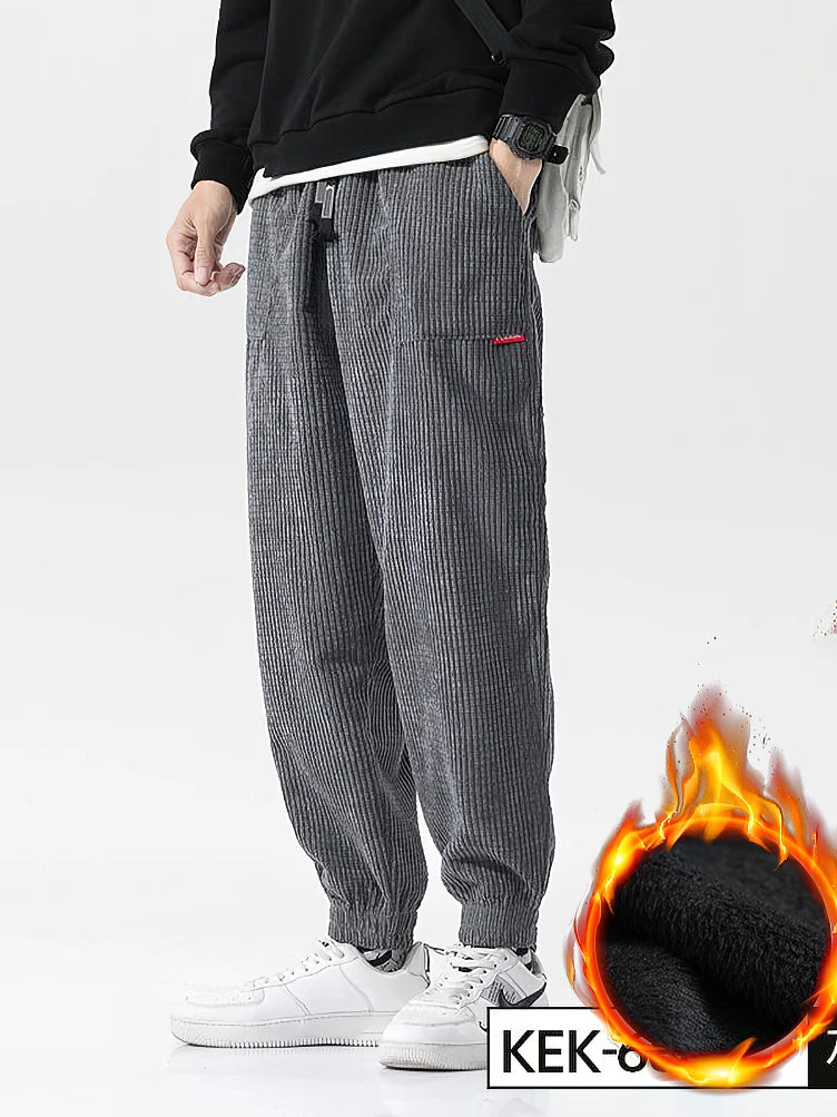 Men's Elastic Waist Loose Fit Casual Pants For Everyday Wear