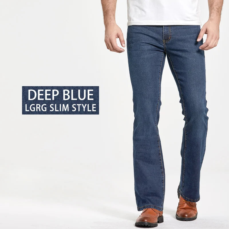 Men's Flared Denim Jeans for Casual Everyday Wear