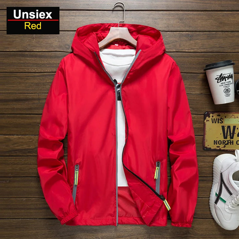 Unisex Breathable Reflective Hiking Jacket for Outdoor Wear